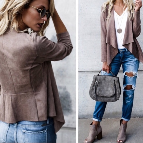 Vici Jackets & Blazers - Brown suede fall jacket